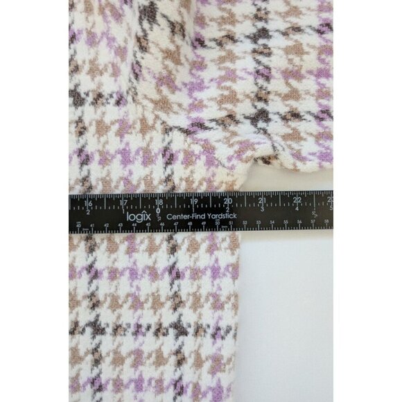 Ann Taylor Petite Boyfriend Houndstooth Long Cardigan Size Medium - Picture 7 of 11